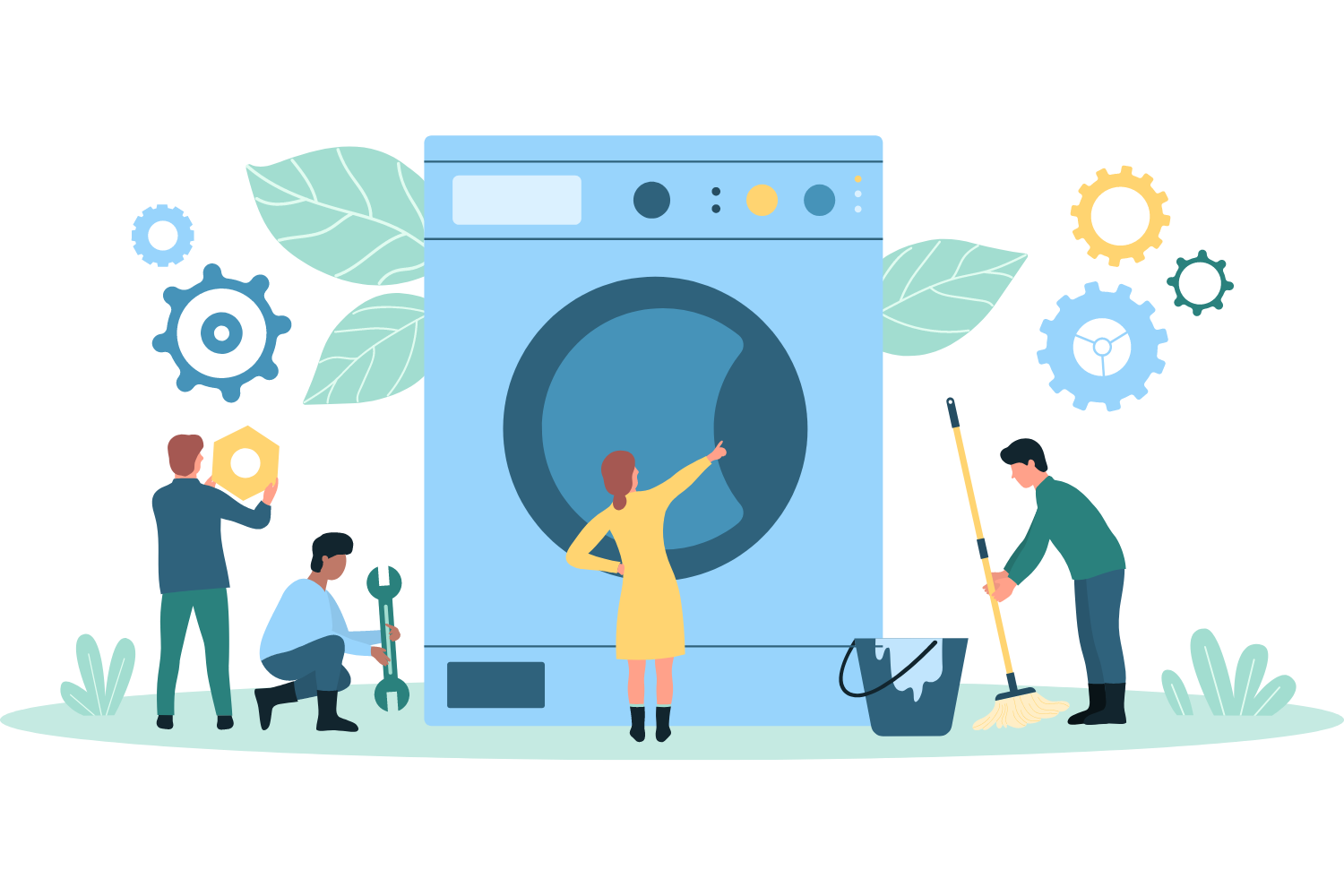 Personas trabajando con maquinaria, representando la formación corporativa y la firma digital de certificados para grandes equipos.