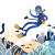 Scuba diver in the sea, symbolizing the digital management of liability forms and data collection for diving centers.